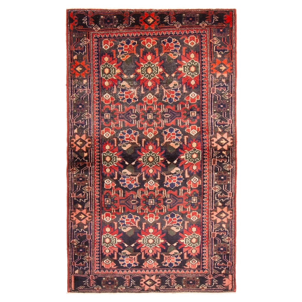 ECARPETGALLERY Hand-knotted Andelz Dark Grey Wool Rug - 4'0 x 7'1