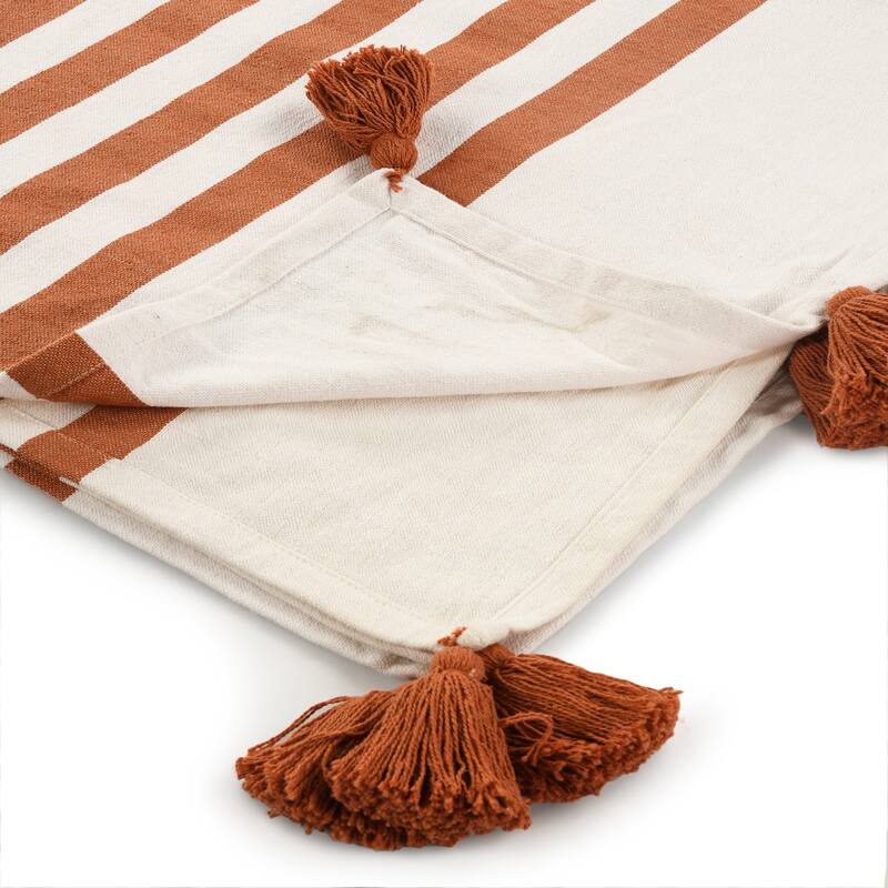 Sevita Hand-Woven Cotton Standard Size Throw Blanket