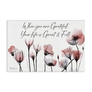 Stupell Grateful Faith Floral Canvas Wall Art Design By Albert Koetsier