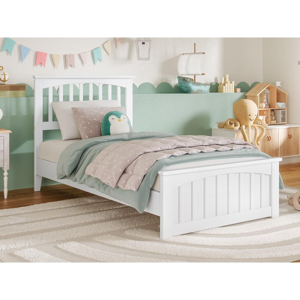 Becket Solid Wood Low Profile Platform Bed with Matching Footboard