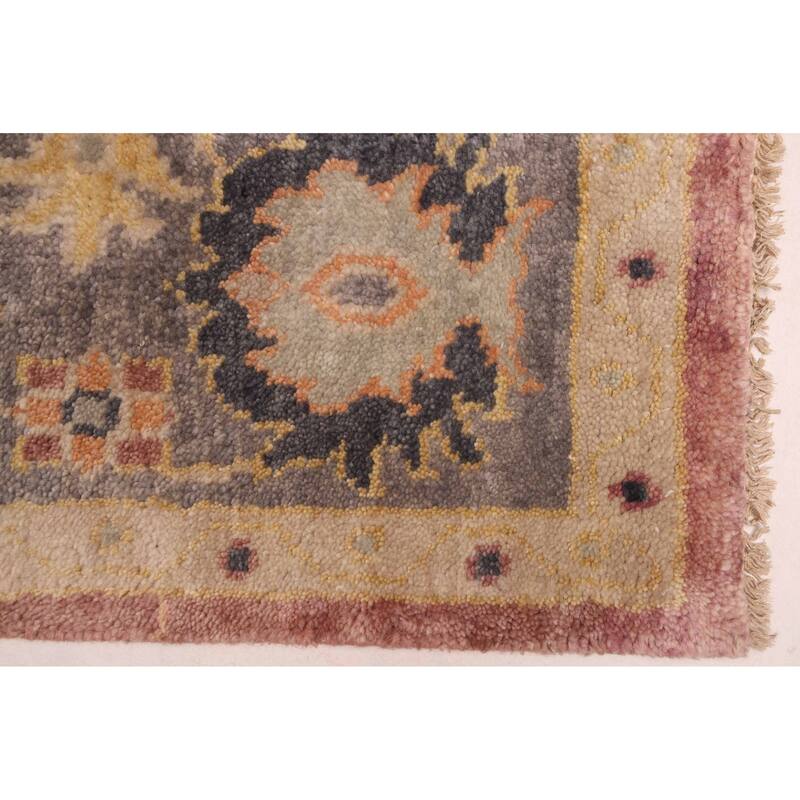 ECARPETGALLERY Hand-knotted Modern Oushak Dark Violet Wool Rug - 8'0 x 9'11