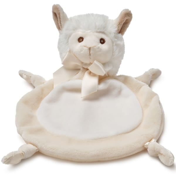 slide 2 of 6, Bearington Baby Wee Alma 8" x 7" Small Llama Stuffed Animal Blanket