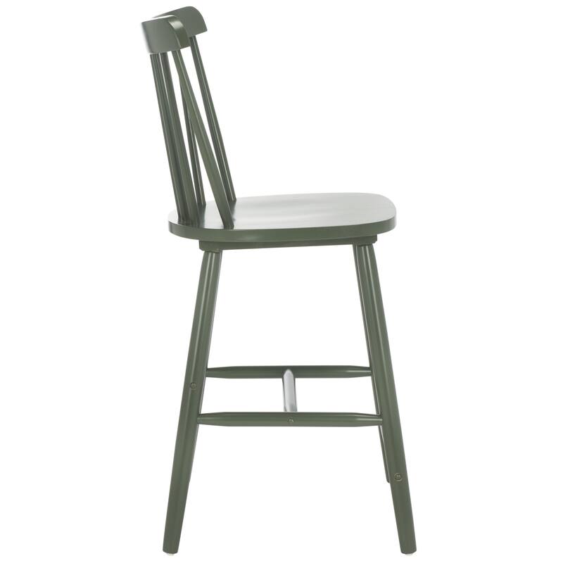 SAFAVIEH Arra 24-inch Spindle Farmhouse Counter Stool (Set of 2) - 19.9" x 20.1" x 43.1" - 20"W x 20"D x 38"H