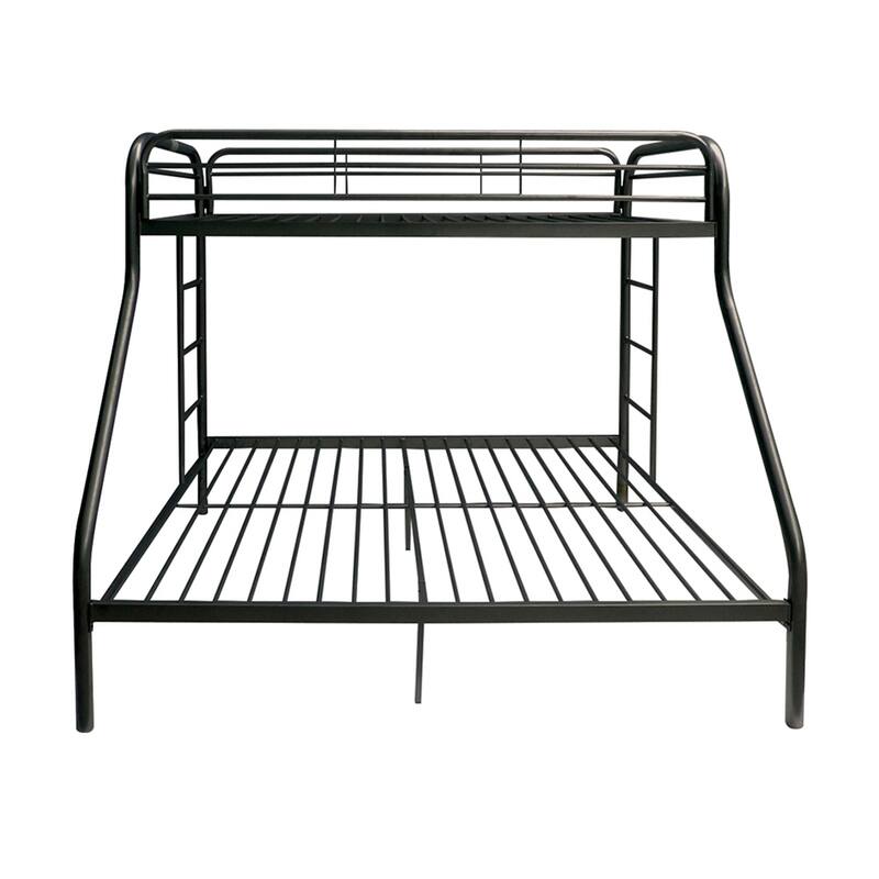 Keane Black Twin XL over Queen Bunk Bed with Ladder