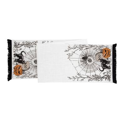 Jol Boo Spider Web Printed Table Runner