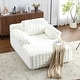 preview thumbnail 34 of 49, Upholstered Velvet Boneless Couch Sleeper Sofa Bed White
