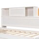 preview thumbnail 9 of 15, Wooden Daybed with Storage Sockets and USB Ports White