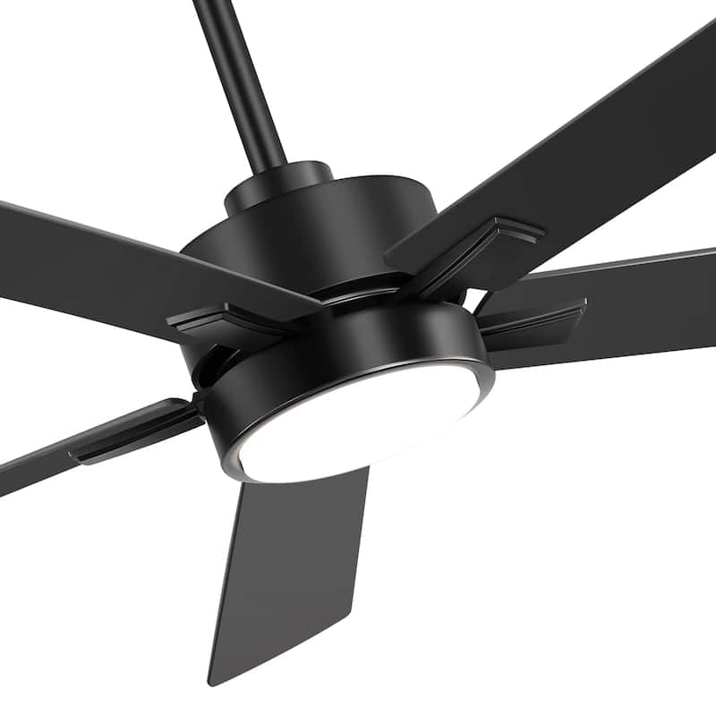 52" Integrated Ceiling Fan with LED Light and Remote(5-Blade)