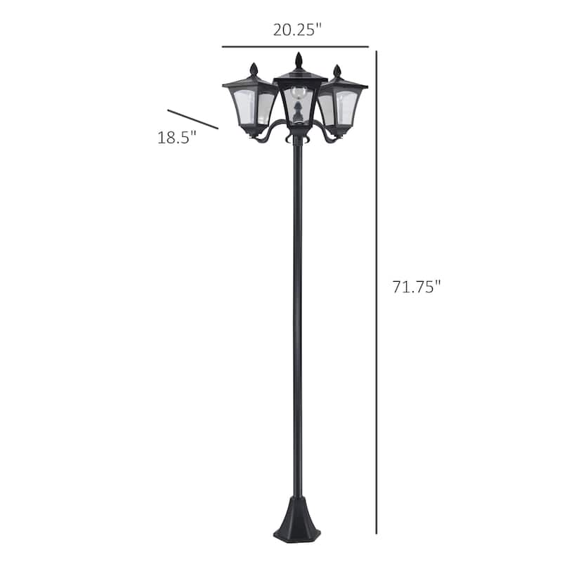 Outsunny 72" Solar Lamp Post