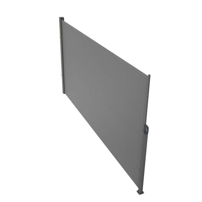 71''x 138'' Outdoor Patio Privacy Screen Awning with Retractable Handle