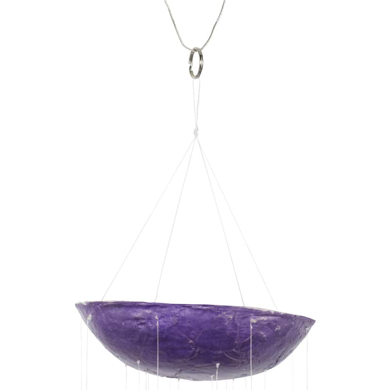 Capiz Shell Waterfall Windchime - White, Purple, Blue - Roche River Decor