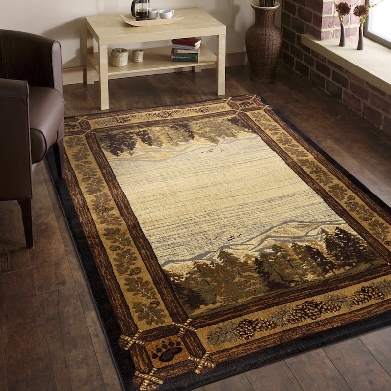 Nature's Nest GC_CBL3009 Multi Lodge Area Rug