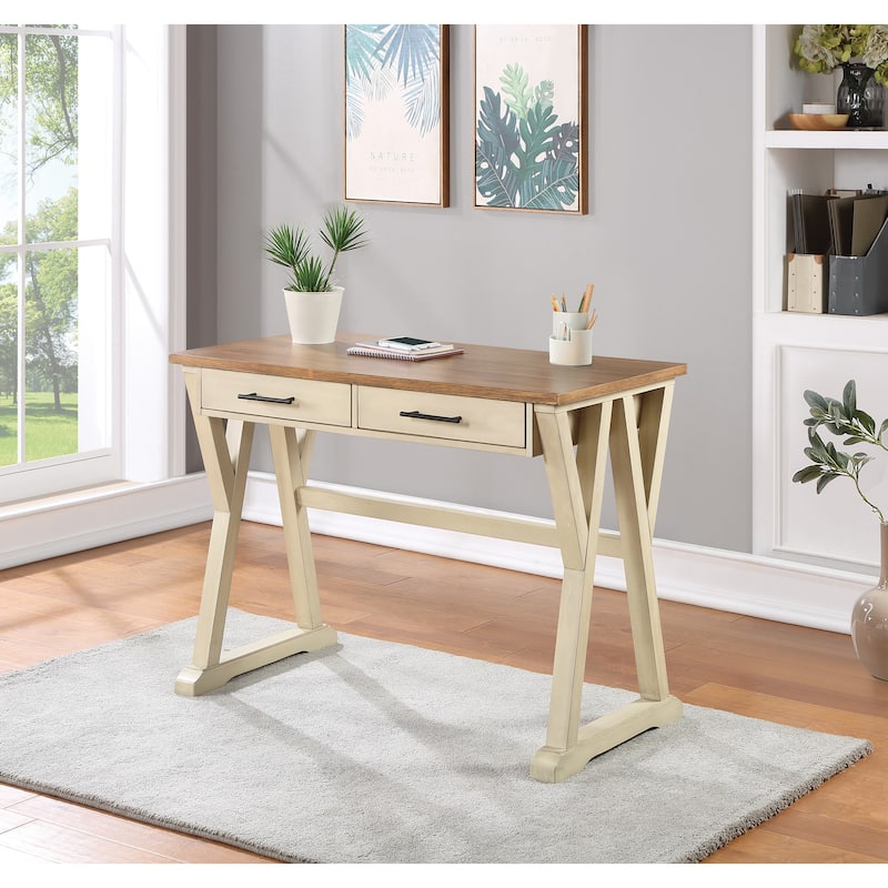 Jericho Rustic Writing Desk - Antique White