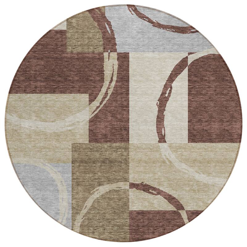 HomeRoots Geometric Modern Rectangle Outdoor Rug