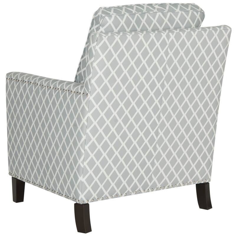 SAFAVIEH Kylee Peach Pink/ White Polyester Fabric Club Chair - 28.5" x 31.9" x 38.2" - 29Wx32Dx38H