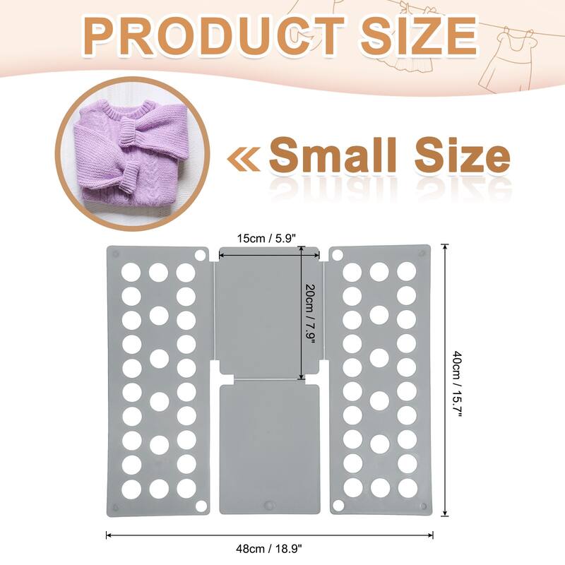 T-Shirt Clothes Folder Folding Board Foldable, 18.9 x 15.7Inch - 18.9 x 15.7 inch - Grey