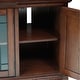 preview thumbnail 5 of 7, Leick Home 80360 Burnished Oak Leaded Glass TV Stand
