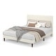 preview thumbnail 23 of 26, Twin Bed Frame Upholstered Platform Bed with Fabric Headboard, Non-Slip and Noise-Free