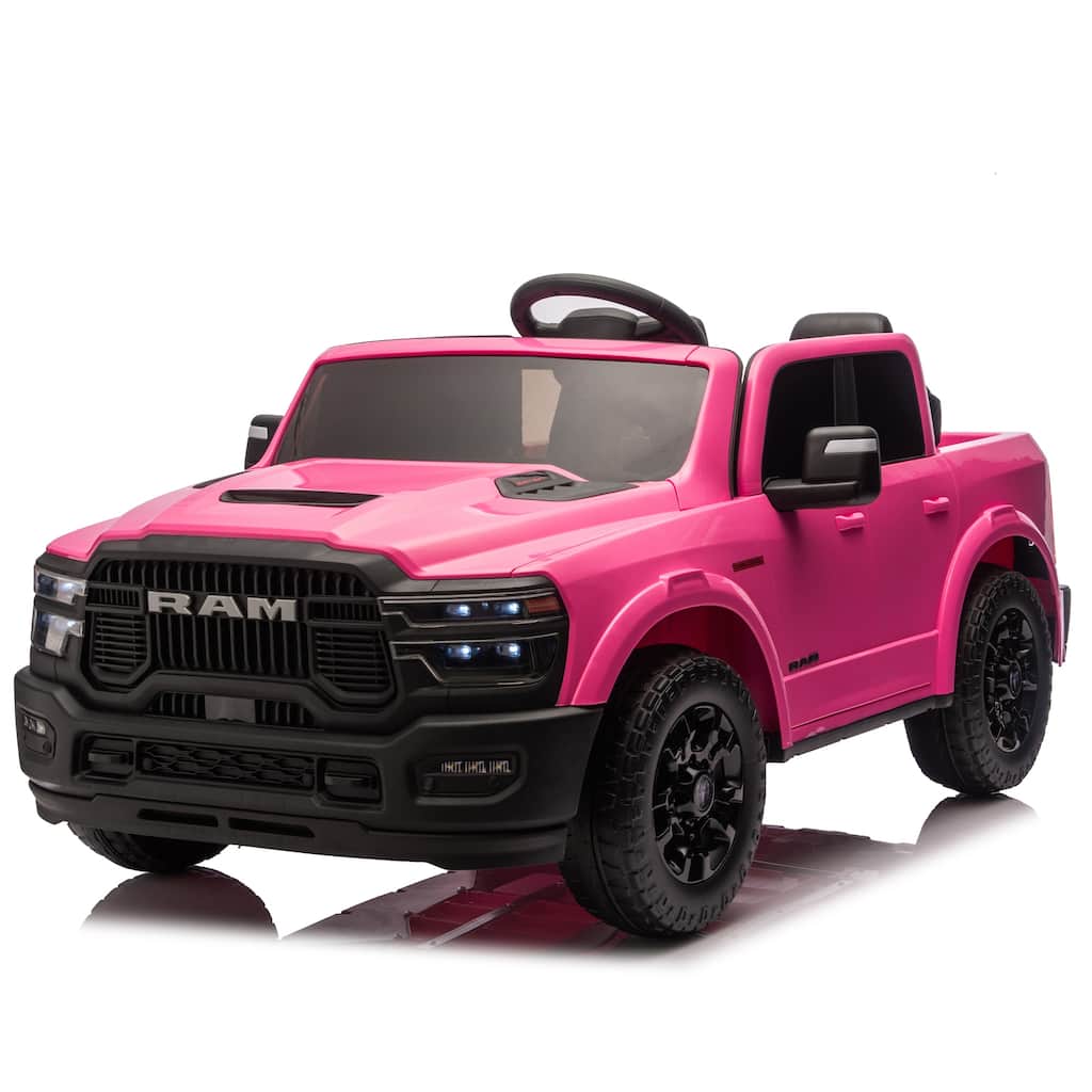 24V 160W Officially Licensed Dodge RAM 2500 Design 2-seater Kids Ride On Truck, W/ Remote Control, W/2WD&4-Wheel Suspension