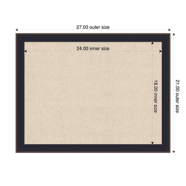 dimension image slide 83 of 91, Amanti Art Framed Fabric Pinboard Natural Linen Printed Bulletin Board