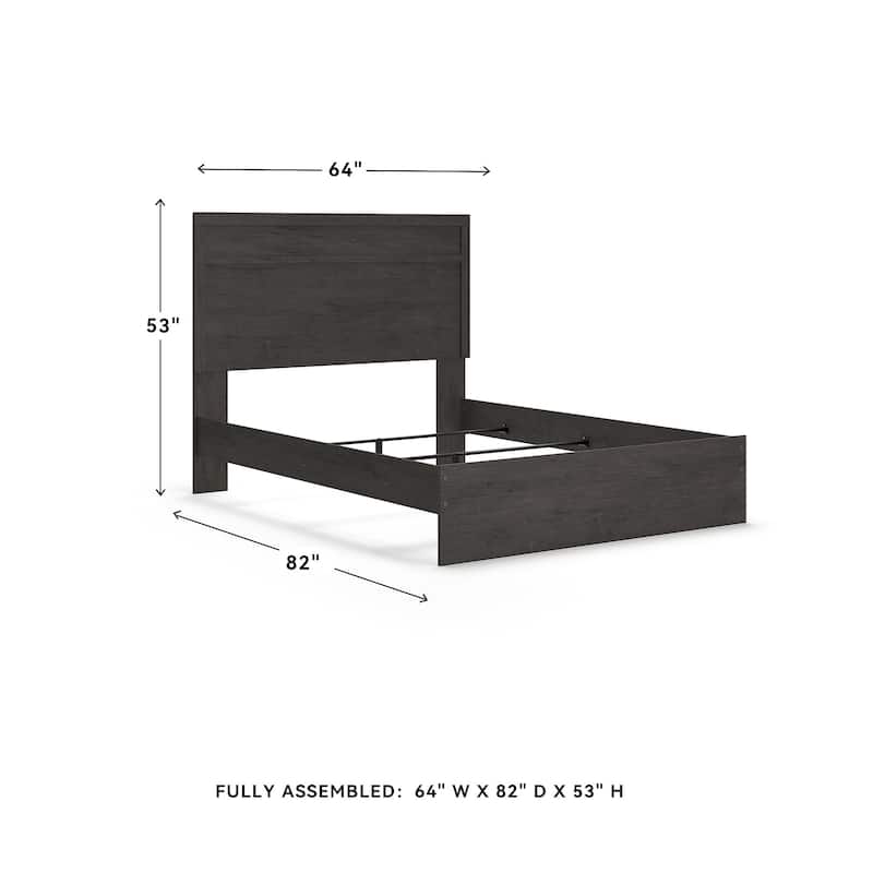 Belachime Black Panel Bed