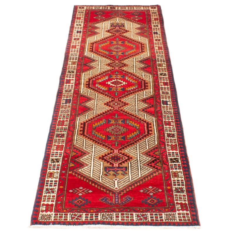 ECARPETGALLERY Hand-knotted Konya Anatolian Red Wool Rug - 3'1 x 9'6