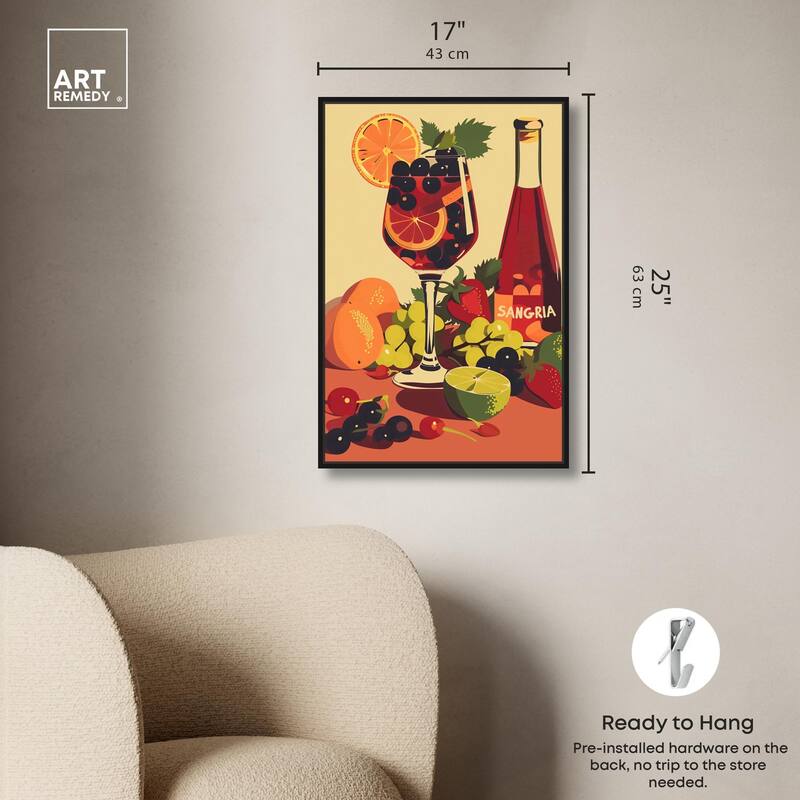 Sangria Drink Canvas by Art Remedy