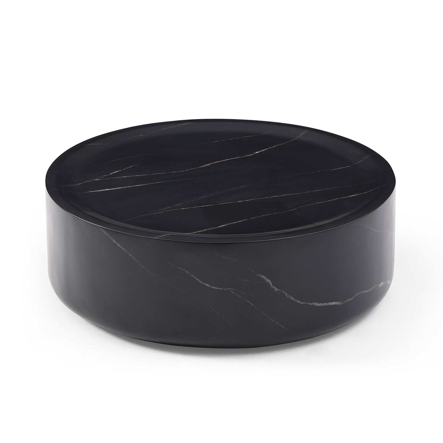 Black Marble Texture Round Coffee Table, Sturdy Fiberglass Table for Living  Room, No Need Assembly - 39.37 inch - Bed Bath \u0026 Beyond - 40722920, image size:1500x1500