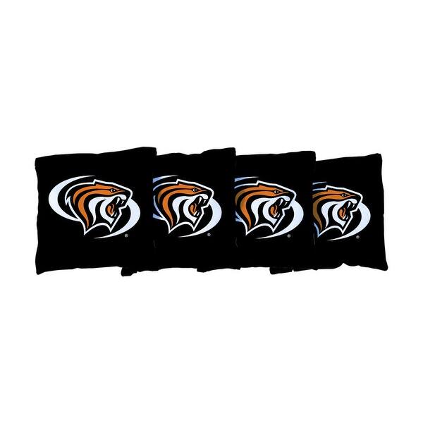 slide 2 of 3, University of the Pacific Tigers Black Cornhole Bags All-Weather Resin Filled