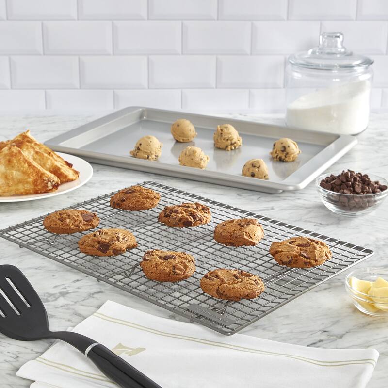 KitchenAid Nonstick Universal Cooling Rack, 13x18 Inch, Silver