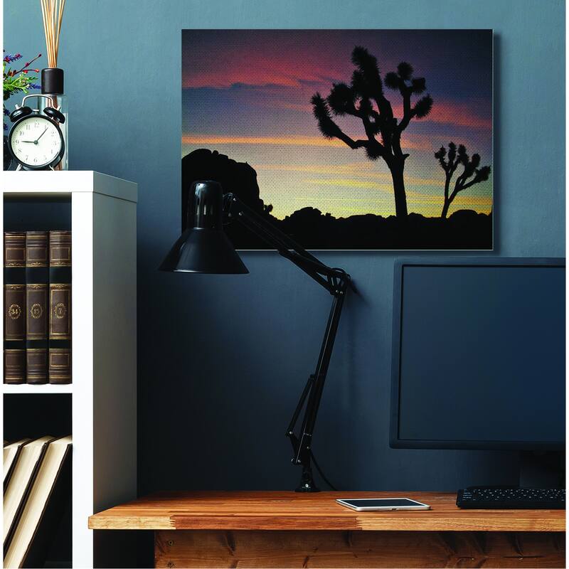 Stupell Desert Tree Sunset Silhouette Photograph Canvas Wall Art