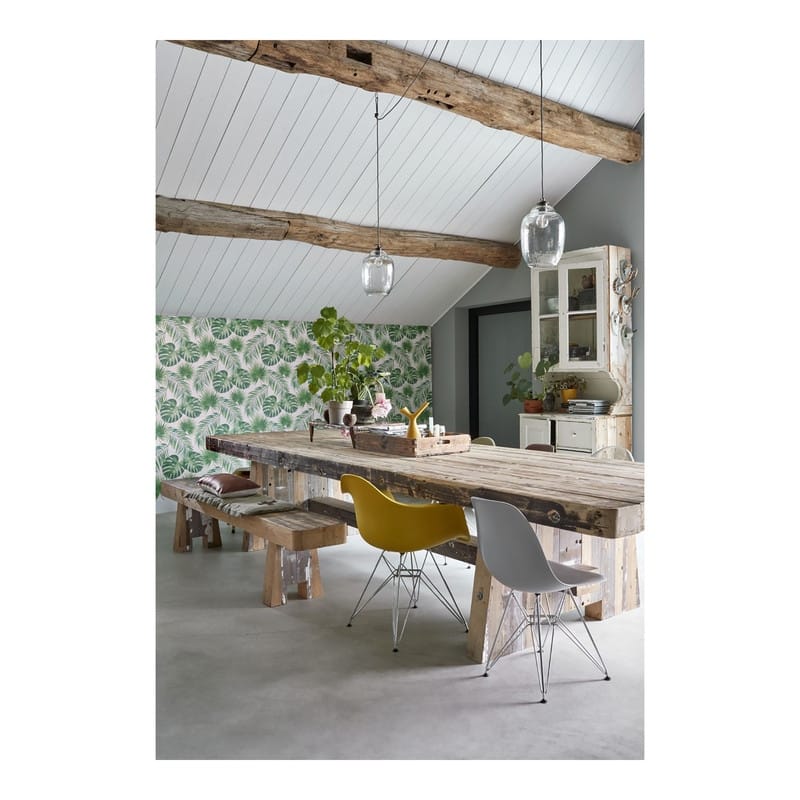 ESTA Home Patti Light Green Leaves Wallpaper - 20.5 x 396 x 0.025