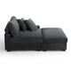 preview thumbnail 105 of 116, Modular Armchair and Ottoman Set with Adjustable Headrest, Flannel Upholstery