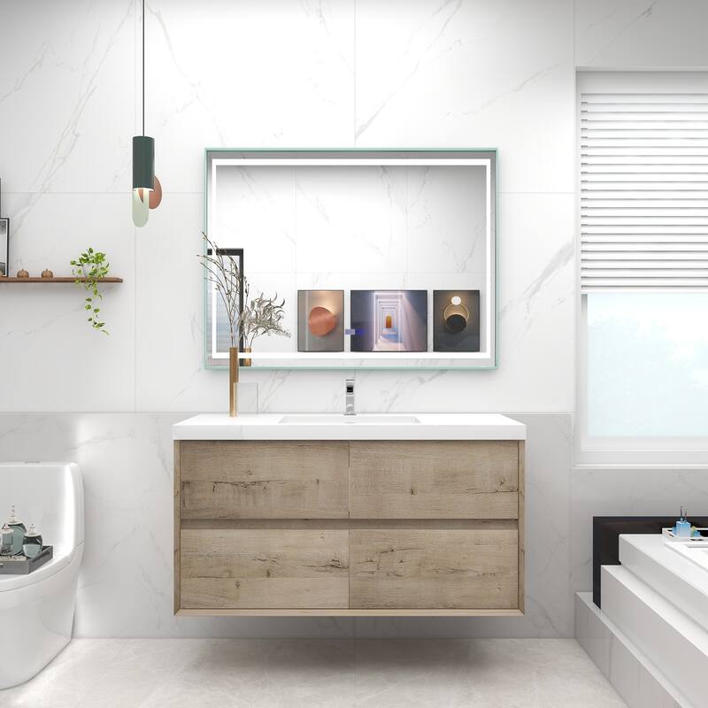 Selina 48" Wall Mounted Vanity with Single Sink - 48