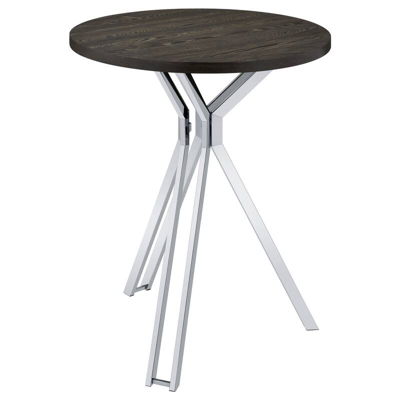 Edgerton Round 35-inch Pub Height Bistro Bar Table Dark Oak - Dark Oak