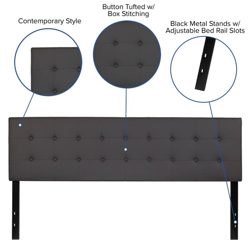 Button Tufted Upholstered Headboard