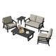 preview thumbnail 20 of 99, 5-Piece Teak Outdoor Conversation Set with Tables.