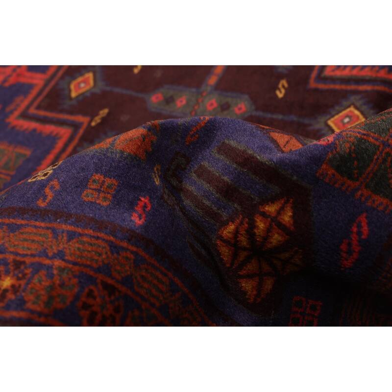 ECARPETGALLERY Hand-knotted Teimani Navy Wool Rug - 4'1 x 7'1