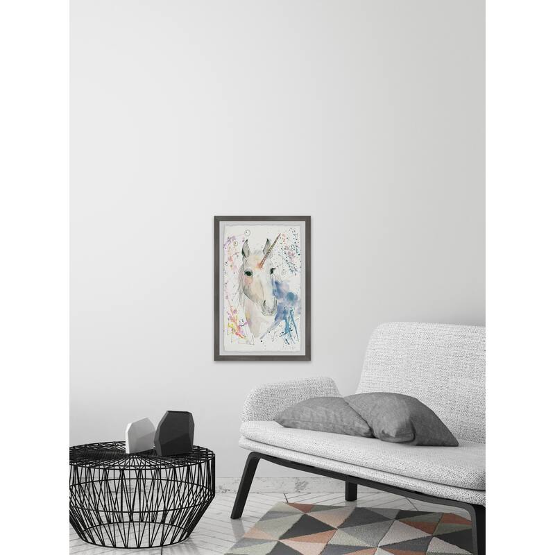 Fantasy Unicorn Framed Wall Art, Elegant Home Touch - Sophisticated Artwork for Refined Décor