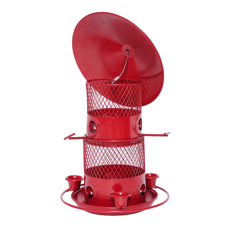 Metal Hanging Hopper Bird Feeder