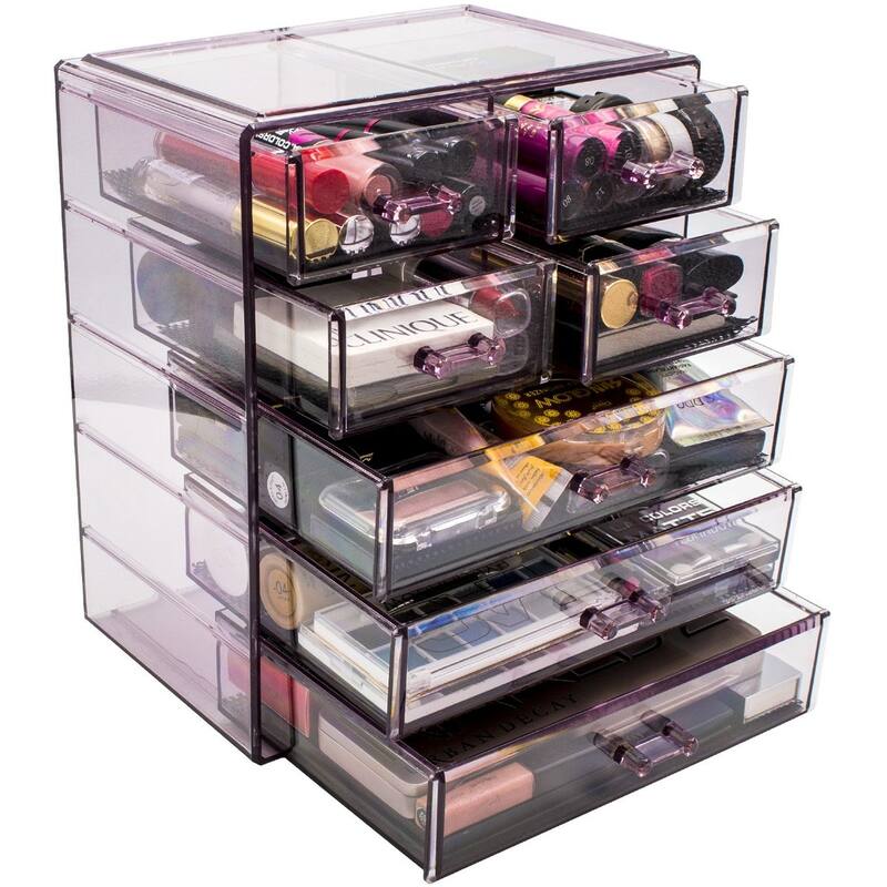 Sorbus Cosmetics and Jewelry Big Storage Case Display - Stylish Vanity, Bathroom Case (3 Large, 4 Small Drawers)