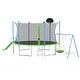 preview thumbnail 13 of 12, 14/16FT Trampoline with Slide, Swings, Basketball Hoop, Safety Net