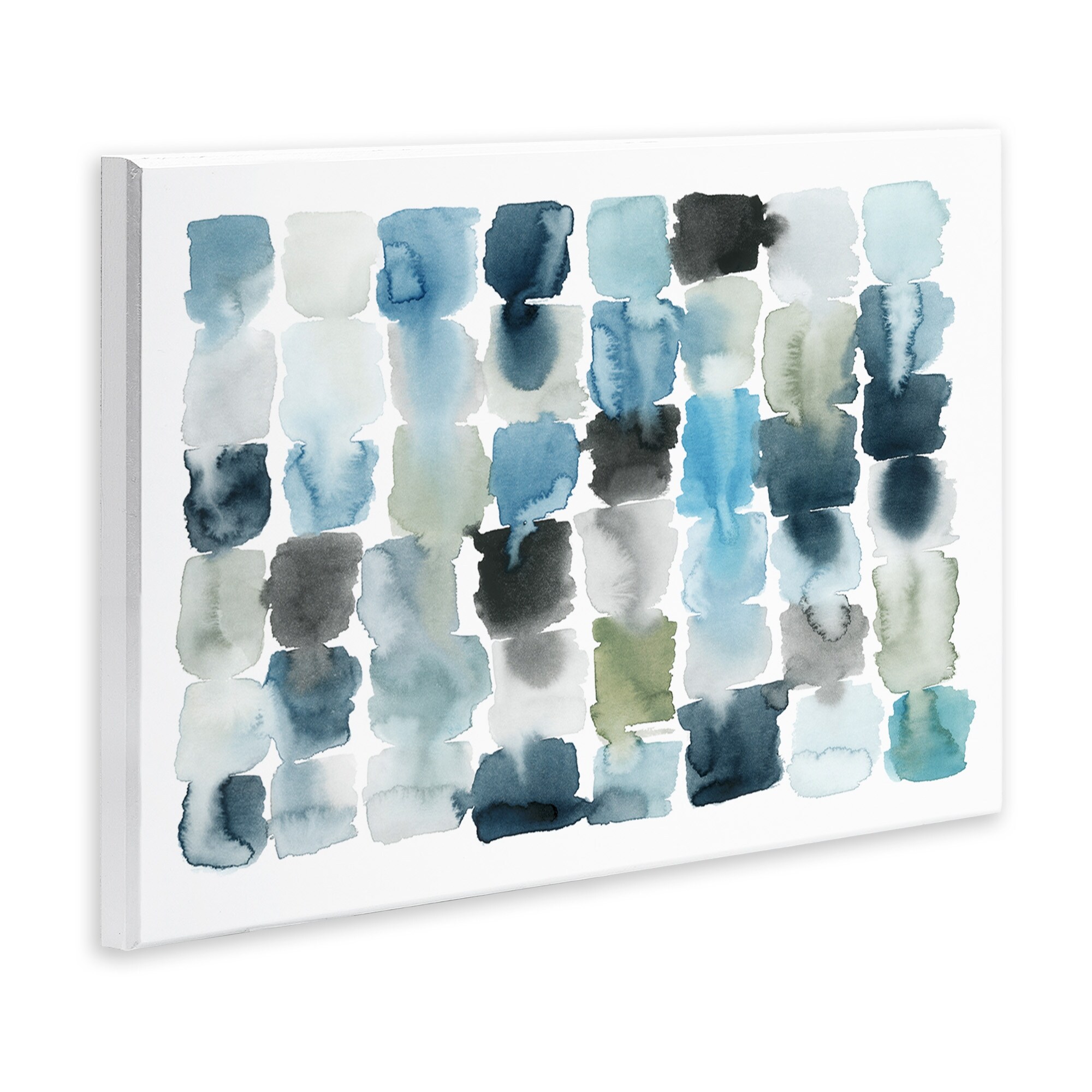 Stupell Ocean Inspired Abstract Tiles Blue Green Watercolor-image