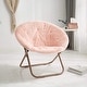 preview thumbnail 6 of 6, Urban Shop Super Soft Adult Foldable Saucer Chair Blush
