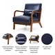 preview thumbnail 80 of 107, Glitzhome Set of 2 30.75"H Mid-Century Modern PU Leather Accent Armchairs with Rubberwood Frame - 25.75"L x 33.75"W x 30.75"H