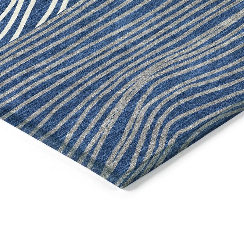 Machine Washable Indoor/ Outdoor Modern Arches Chantille Rug