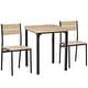 preview thumbnail 2 of 6, HOMCOM Rustic Country Wood Top 3 Piece Kitchen Table Dining Set with 2 Matching Chairs & Versatile Design for Small Space