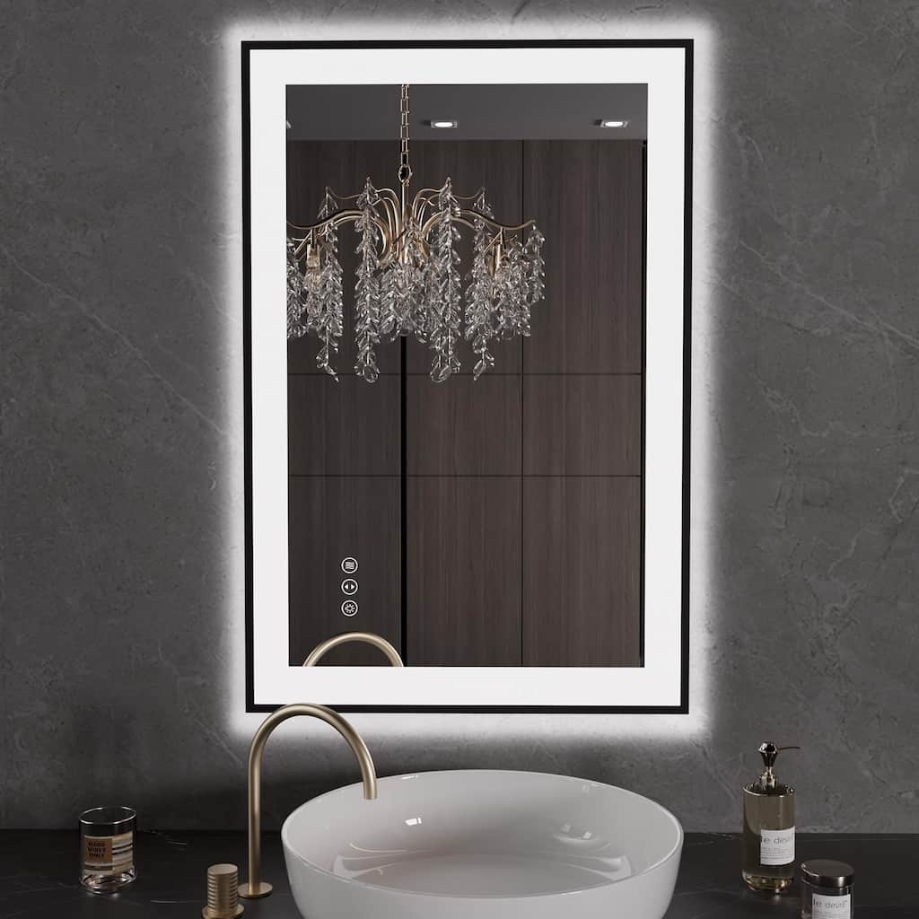 24x36 Inch Frameless LED Bathroom Mirror,Smart Mirror