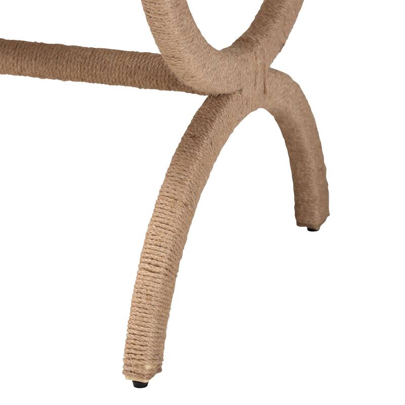 Maliyah Japandi Natural Jute Ottoman