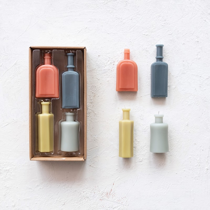 Unscented Bottle Shaped Candles